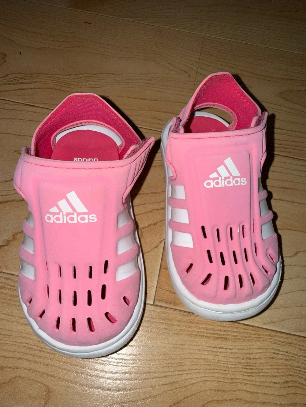 Adidas Baby Toddler Girl Kids Pink Closed-Toe Water Sandals Sz 6.5T